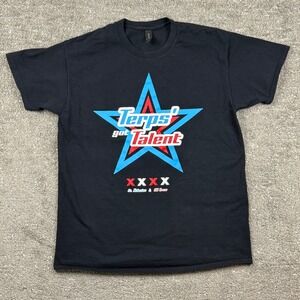 Gildan T-Shirt Mens Large Black Terps Got Talent Graphic Event Audition Lineup